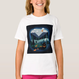 Camiseta Una ilustración de recorte de papel