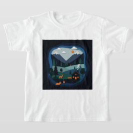 Camiseta Una ilustración de recorte de papel