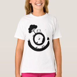 Camiseta Una ilustración en blanco y negro