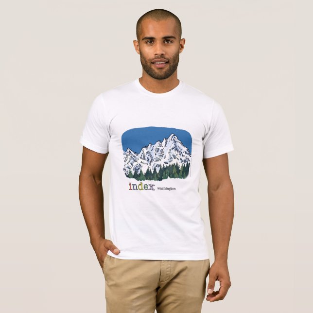 Camiseta Una imagen intrépida del índice hermoso del Mt., (Anverso completo)