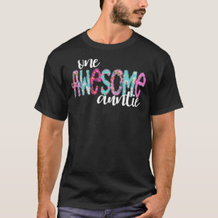 Camiseta Una impresionante tía con flores imprimió el día d