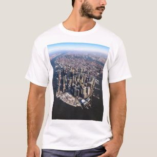 Camiseta Una impresionante vista aérea de la ciudad de Nuev