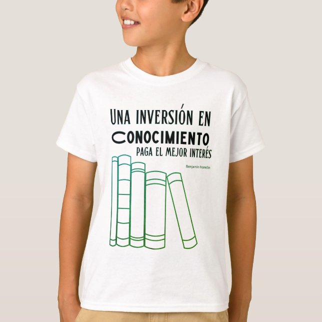 Camiseta una inversionen conocimiento de la ley elmejor int (Anverso)