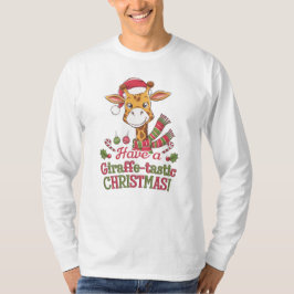 Camiseta Una jirafa de navidades juguetones