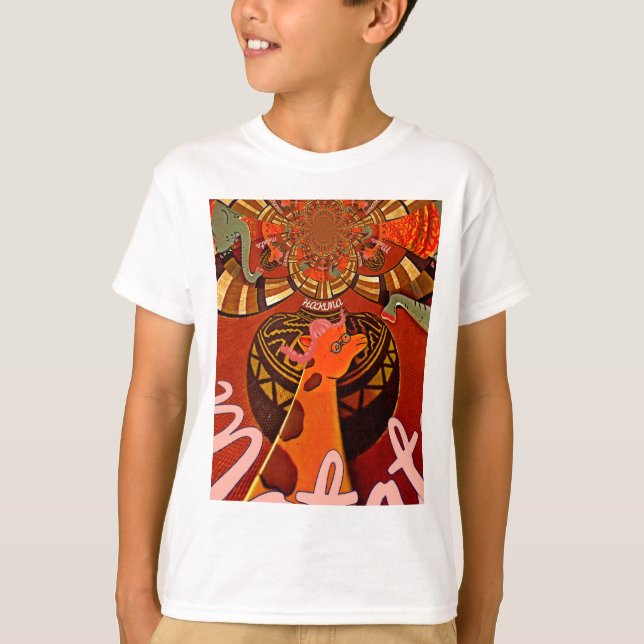 Camiseta Una jirafa divertida: un encanto africano Kaleidos (Anverso)