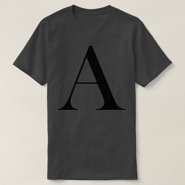 Camiseta Una letra mayúscula Monograma de letras iniciales (Diseño del anverso)