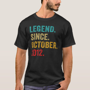 Camiseta Una leyenda de 10 años desde octubre de 2012