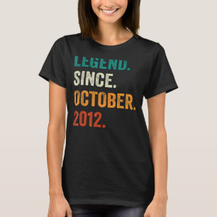 Camiseta Una leyenda de 10 años desde octubre de 2012