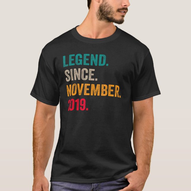 Camiseta Una leyenda de 3 años desde noviembre de 2019 (Anverso)
