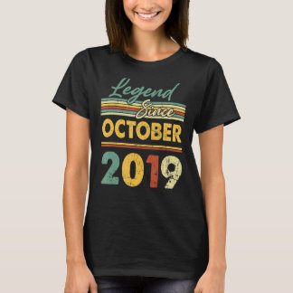 Camiseta Una leyenda de 3 años desde octubre de 2019