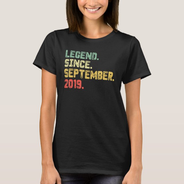 Camiseta Una leyenda de 3 años desde septiembre de 2019 (Anverso)