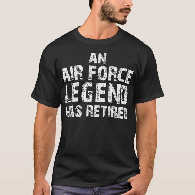 Camiseta UNA LEYENDA DE FUERZA AÉREA HA RETIRADO A caballo  (Anverso)