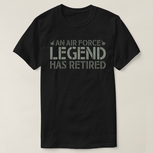 CAMISETA UNA LEYENDA DE LA FUERZA AÉREA HA RETIRADO DIVERTI (Diseño del anverso)