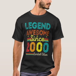 Camiseta Una leyenda vintage de 22 años de antigüedad impre