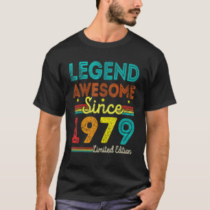 Camiseta Una leyenda vintage de 43 años de antigüedad impre