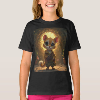 Camiseta Una linda ardilla de manga corta