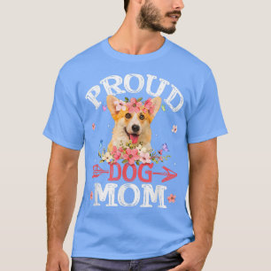 Camiseta Una linda perra de Corgi florió el día de la madre