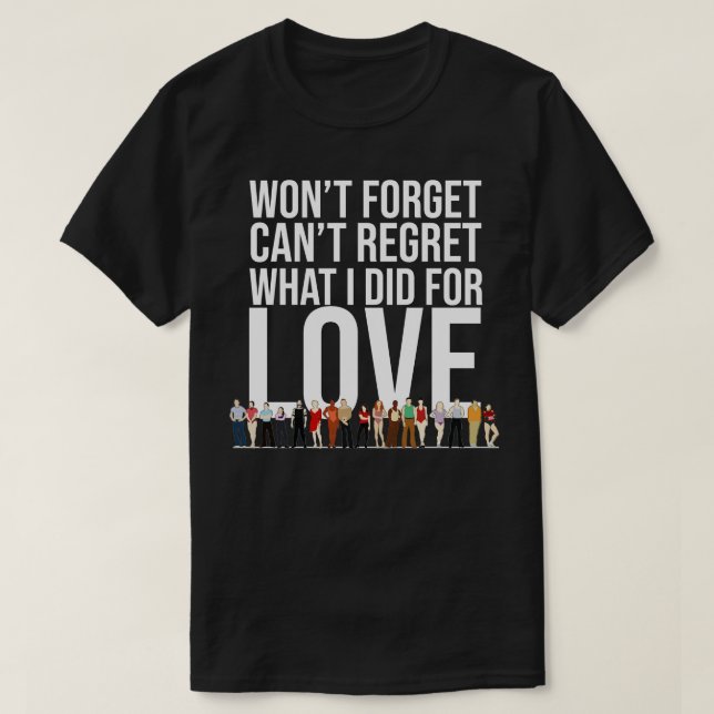 Camiseta Una línea de amor coro (Diseño del anverso)