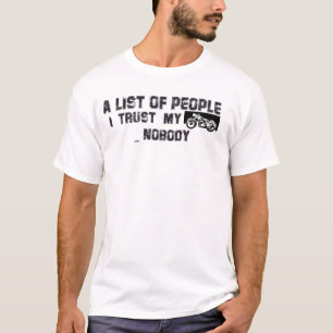 Camiseta Una lista de personas en las que confío en mi bici