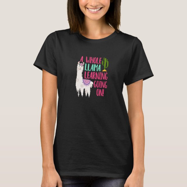 Camiseta Una Llama entera aprendiendo (Anverso)