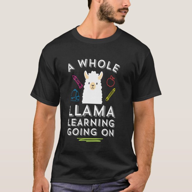 Camiseta Una Llama entera aprendiendo (Anverso)