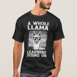 Camiseta Una Llama entera aprendiendo sobre el Anim profeso