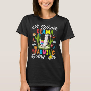 Camiseta Una Llama entera aprendiendo sobre la escuela de p