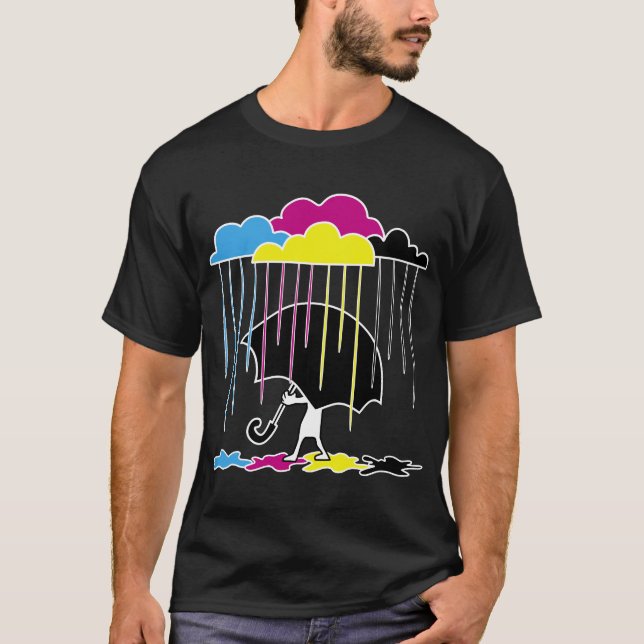 Camiseta Una lluvia colorida (Anverso)