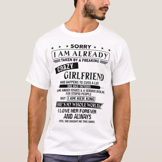Camiseta Una loca novia loca tiene tatuajes (Anverso)