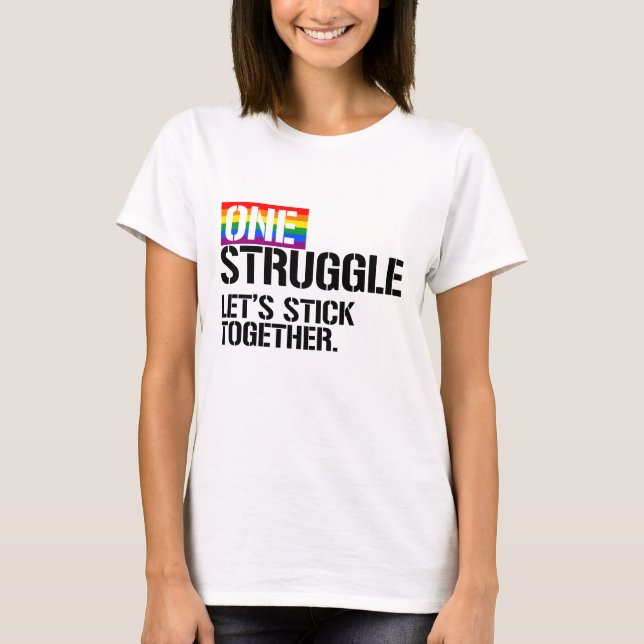 Camiseta Una lucha, mantengámonos unidos (Anverso)