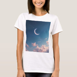 Camiseta Una luna creciente serena y hermosa