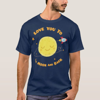 Camiseta Una Luna Durmiente Te Ama A La Luna Y A La Espalda