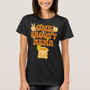 Camiseta Una madre de Groovy Mema retro Hippie Cumpleaños 7