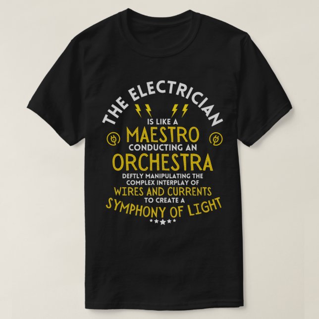 Camiseta Una Magia Electricidad Maestro Orchestra Electrici (Diseño del anverso)
