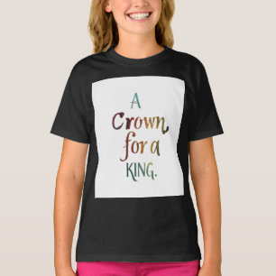 Camiseta ・ Una majestuosa corona dorada adornada con una pr