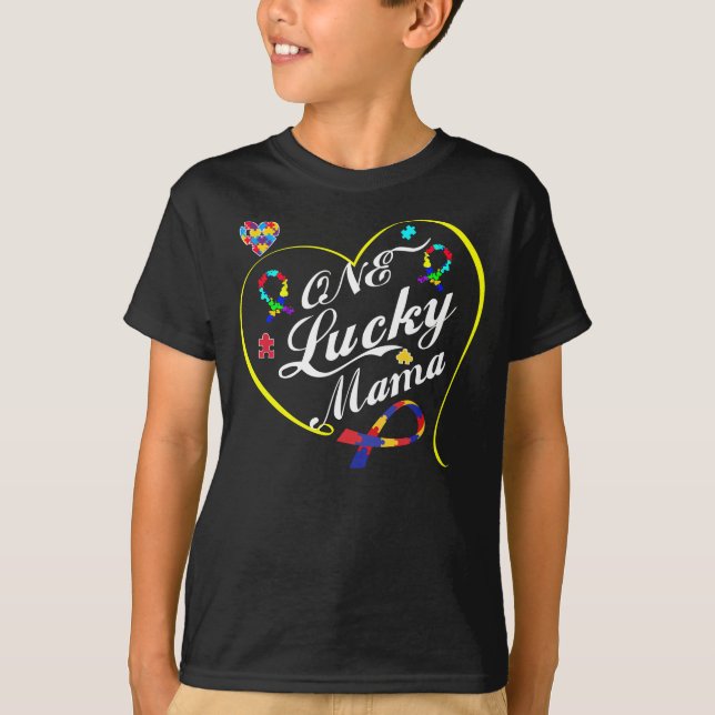 Camiseta una mamá afortunada (Anverso)