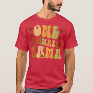 Camiseta Una mamá agradecida cae otoño feliz Thanksgivi