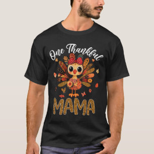 Camiseta Una mamá agradecida otoño cae Turquía Acción de Gr