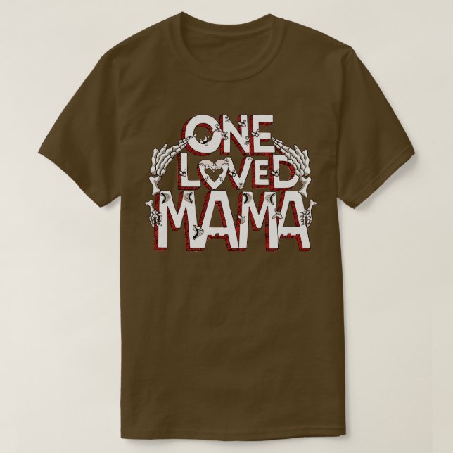 Camiseta una mamá amada 14 de febrero regalo para mamá y ab (Diseño del anverso)