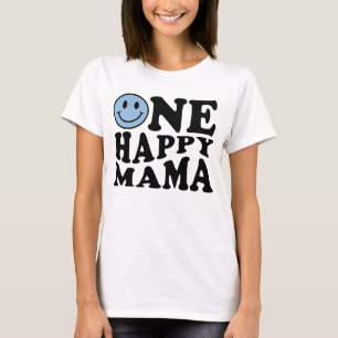 Camiseta Una mamá feliz   Día de cumpleaños de una familia