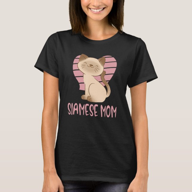 Camiseta Una mamá siamesa loca de gato, Lady Kitty Fur Mama (Anverso)
