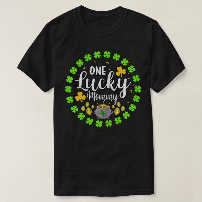 Camiseta Una mami afortunada  (Diseño del anverso)