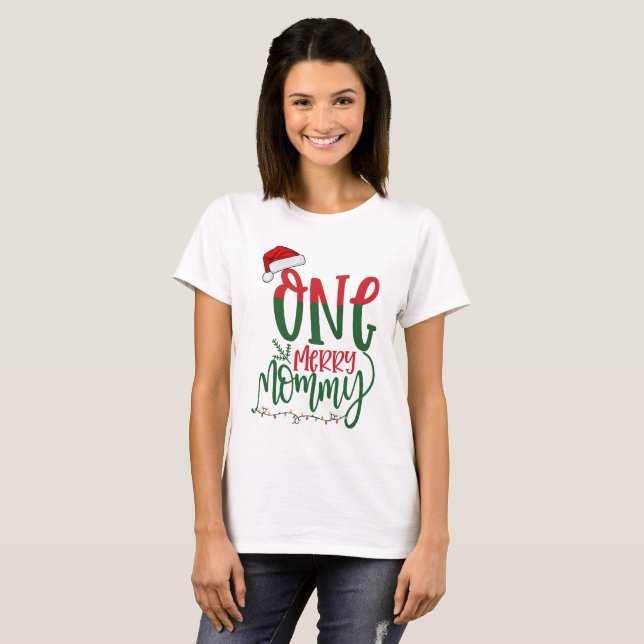 Camiseta Una mami mora Navidades coincidentes (Anverso completo)