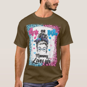 Camiseta Una mami rosa o azul desordenada vena de género bl