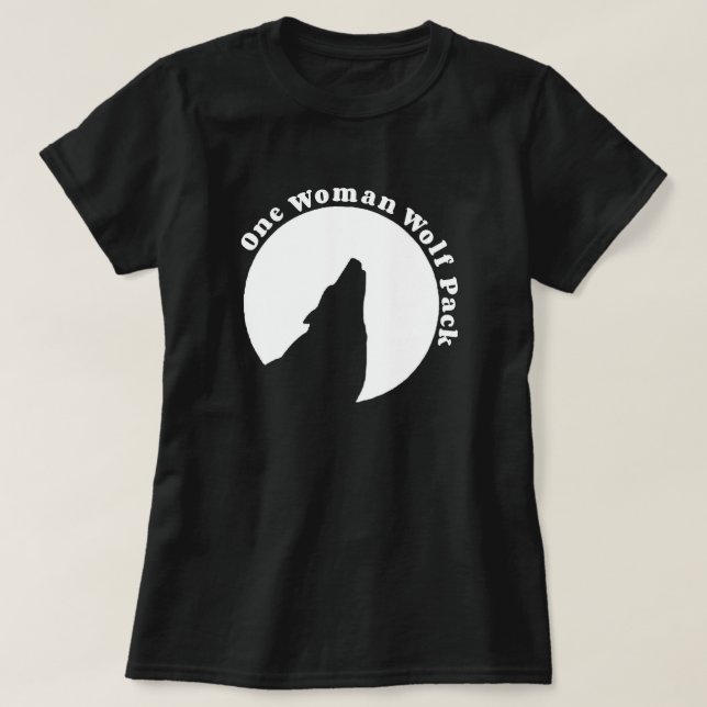 Camiseta Una manada de lobos de la mujer en negro (Diseño del anverso)