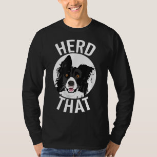Camiseta Una Manada Graciosa Que La Frontera Collie Animal