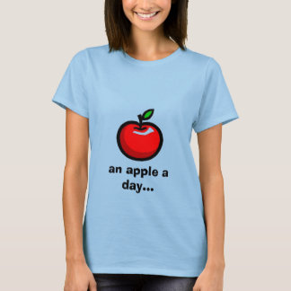 Camiseta una manzana al día...
