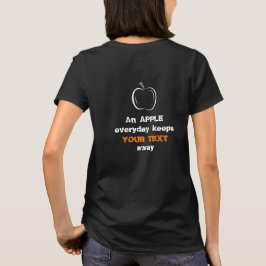 Camiseta Una manzana diaria arte de línea blanca