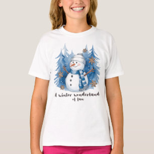 Camiseta Una Maravilla De Invierno De Niños Divertidos Cami