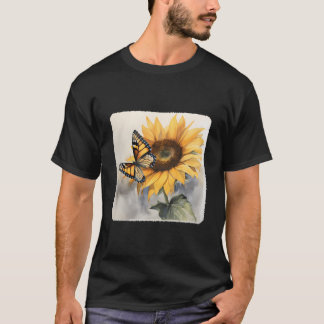 Camiseta Una mariposa descansando en una mariposa de jardín